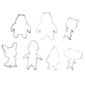 7 Pcs Bear Cookie Cutter Stainless Steel Fondant Molds DIY Cake Sugarcraft Pastry Bakeware Decoration