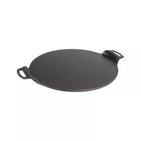 14" Cast Iron Pizza Pan Black