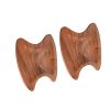 WILLART Wooden Serving Platter Tray Bowl for Serving Snacks Salad Fruits or Platters (Dimension : LxBxH - 20 cm x 19 cm x 1.75 cm) - Set of 2