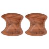 WILLART Wooden Serving Platter Tray Bowl for Serving Snacks Salad Fruits or Platters (Dimension : LxBxH - 20 cm x 19 cm x 1.75 cm) - Set of 2