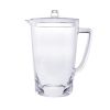 2.75 Quarts Water Pitcher with Lid, Oval Halo Design Unbreakable Plastic Pitcher, Drink Pitcher, Juice Pitcher with Spout BPA Free