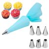 6-24 Pcs Set Pastry Bag and Stainless Steel Cake Nozzle Kitchen Accessories For Decorating Bakery Confectionery Equipment