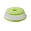 1pc Microwave Splatter Cover; Heating Folding Cover; Silicone Fresh-keeping Cover; Oil-proof Splash-proof Cover With Hook Cooking Lid