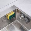 2/4pcs Stainless Steel Sponge Holders; Kitchen Punch-Free Sink Drain Storage Racks For Steel Scourers; Sponges; Rags